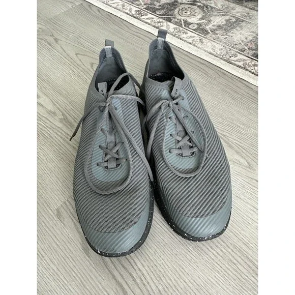 SNIBBS size 14 ROVR Charcoal Speckle Knit Mesh Work Sneaker slip resistant - Picture 2 of 7